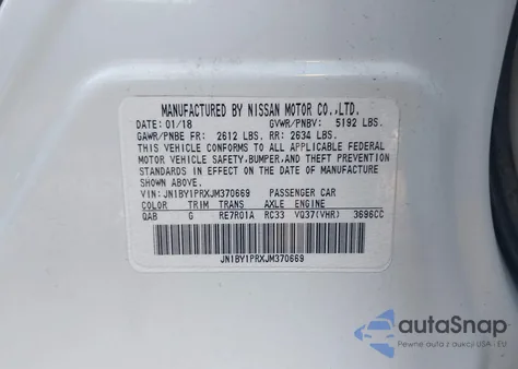 2018 Infiniti Q70L 3.7 Luxe z USA, uszkodzony, nr VIN JN1BY1PRXJM370669